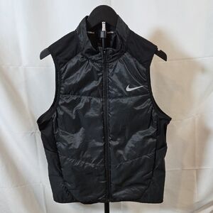 Nike Men's Black Running Puffer Vest Medium